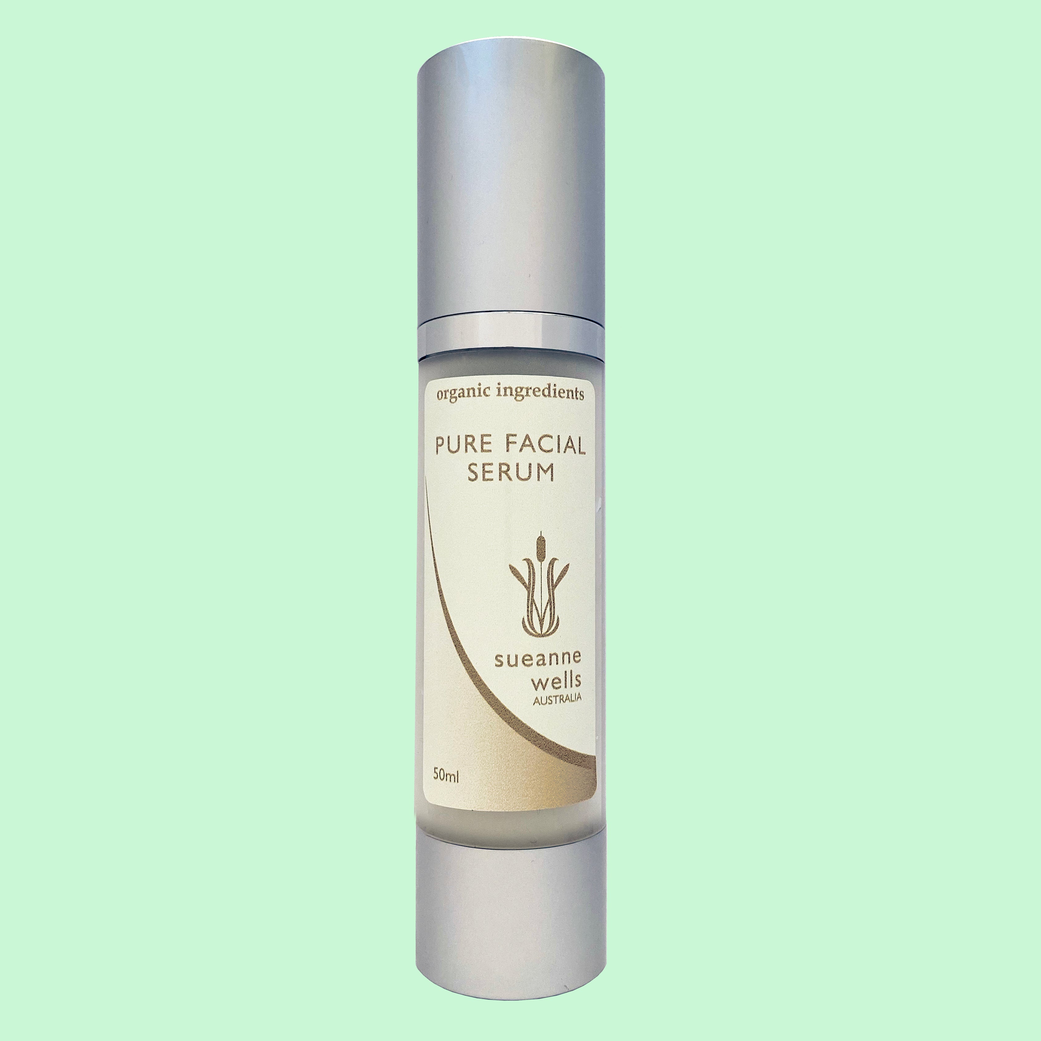 Youth extending "Facial Serum", works with the skin’s own defence system to ensure that the skin is more resistant to future signs of aging. Improves the appearance of fine lines and uneven skin tone that lead to wrinkles. Contains Aloe Vera Gelly, Rose Croatian Water, Marine Collagen, Hyaluronic, Rice Bran Oil, Vitamin A, Rose Hip Oil, Vegetable Glycerine, Plantaserv S, Sandalwood Essential Oil. Skin Care, Chemical And Preservative Free, Plant Based, Australian Made.